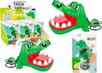 Picture of Breloczek LeanToys Brelok Z Gryzcym Krokodylkiem Dzwoneczek Zielony