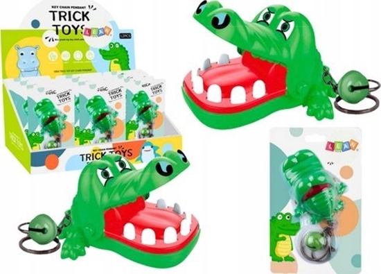 Picture of Breloczek LeanToys Brelok Z Gryzcym Krokodylkiem Dzwoneczek Zielony