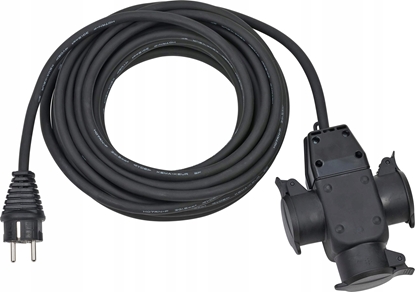 Изображение Brennenstuhl Extension Cable w. 3-way Rubber Coupling IP 44 10m
