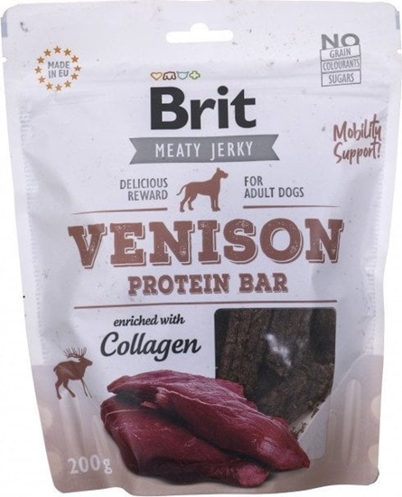 Изображение Brit Brit Jerky Venison Protein Bar Dziczyzna - przysmak dla psa - 200g