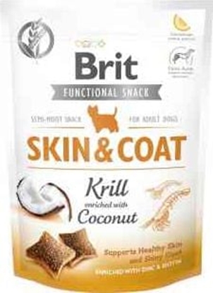 Attēls no Brit Functional Snack Skin Coat Sier Krill Kryl Kokos 150 g