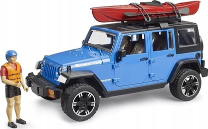 Picture of Bruder bruder Jeep Wrangler Rubicon Unlimited with kayak and figure, model vehicle