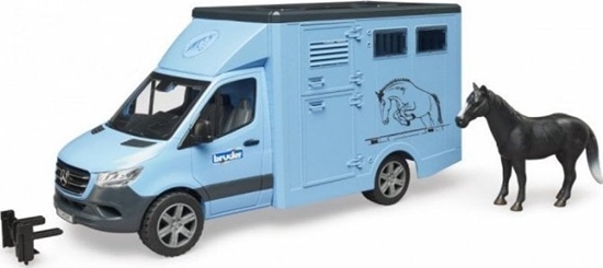 Изображение Bruder Mercedes Benz Sprinter do przewozu koni z figurk konia (02674)