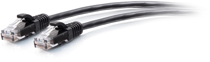 Attēls no C2G 10ft (3m) Cat6a Snagless Unshielded (UTP) Slim Ethernet Network Patch Cable - Black - Patch-Kabel - RJ-45 (M) zu RJ-45 (M) - 3 m - 4.8 mm - UTP - CAT 6a - geformt, ohne Haken - Schwarz