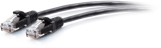 Picture of C2G 10ft (3m) Cat6a Snagless Unshielded (UTP) Slim Ethernet Network Patch Cable - Black - Patch-Kabel - RJ-45 (M) zu RJ-45 (M) - 3 m - 4.8 mm - UTP - CAT 6a - geformt, ohne Haken - Schwarz