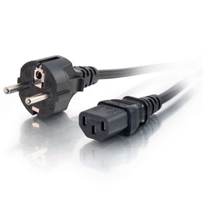 Attēls no C2G 2m 16 AWG European Power Cord (IEC320C13 to CEE7/7)