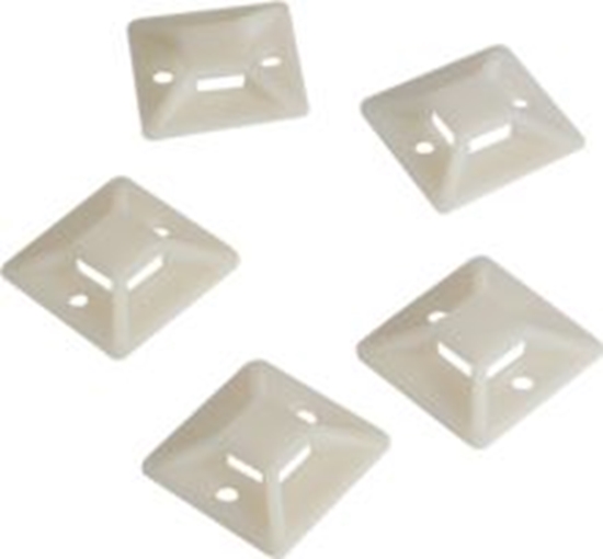 Picture of Cable Tie Mounts 28x28 mm | KAB0044 | Adhesive base for cable ties. For the structured laying of cables or hoses.