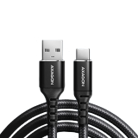 Picture of CABLE USB-C TO USB2.0 1M/BLACK BUCM-AM10AB AXAGON
