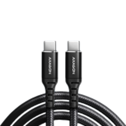 Изображение CABLE USB-C TO USB-C 2M 60W/HQ BLACK BUCM-CM20AB AXAGON