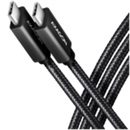 Attēls no CABLE USB-C TO USB-C 3M 240W/BRAID BLK BUCM2-CM30AB AXAGON