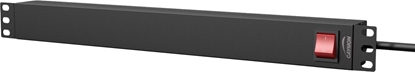 Picture of Caymon CAYMON PSR119GS/B Listwa zasilajca 19"  9 gniazd typu niemieckiego + wcznik z tyu, czarna