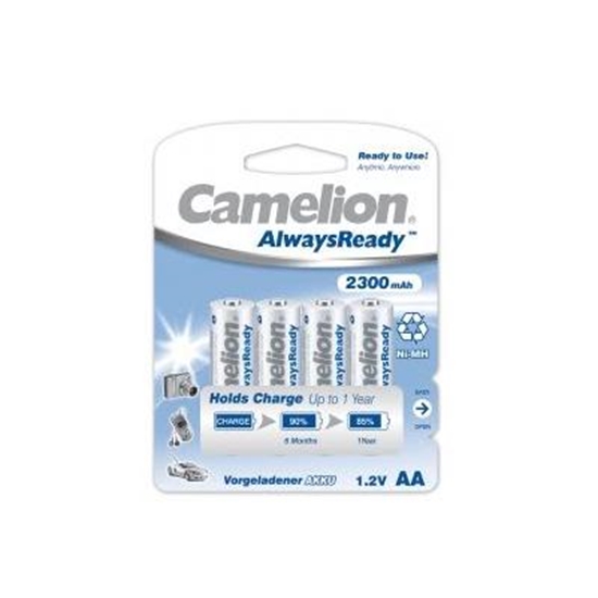 Picture of Camelion AA/HR6, 2300 mAh, AlwaysReady Rechargeable Batteries Ni-MH, 4 pc(s)