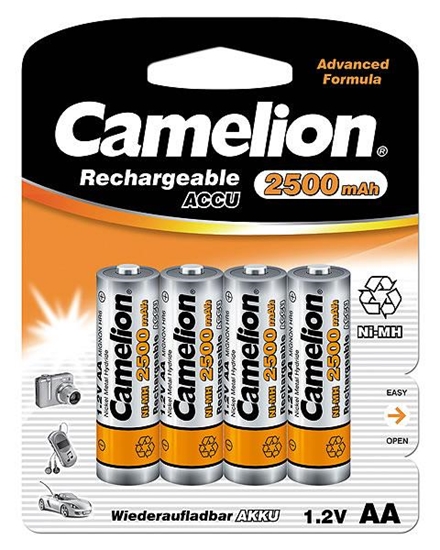 Picture of Camelion AA/HR6, 2500 mAh, Rechargeable Batteries Ni-MH, 4 pc(s)