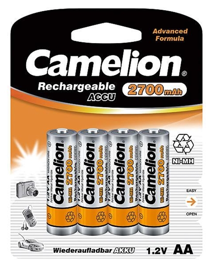 Picture of Camelion AA/HR6, 2700 mAh, Rechargeable Batteries Ni-MH, 4 pc(s)