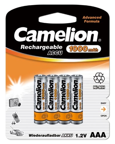 Picture of Camelion AAA/HR03, 1000 mAh, Rechargeable Batteries Ni-MH, 4 pc(s)
