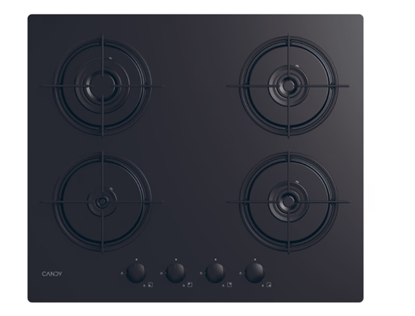 Изображение Candy CVW6BB hob Black Built-in 59.5 cm Gas 4 zone(s)