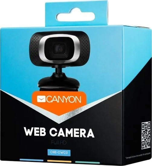 Picture of Canyon Webcam 720P HD with USB2.0 connector 360 Black