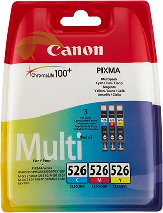Attēls no CANON CLI-526 Ink Cartridge C/M/Y Pack