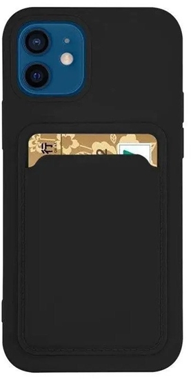 Picture of Card Case silikonowe etui portfel z kieszonk na kart dokumenty do Samsung Galaxy A42 5G czarny