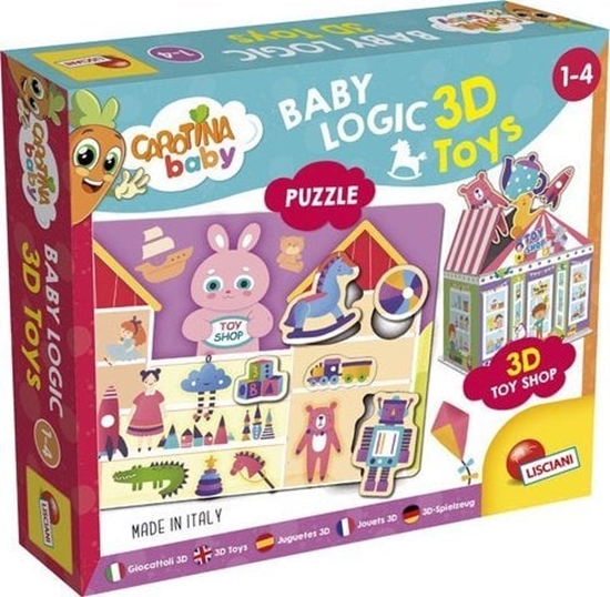 Picture of Carotina Baby Logic 3D zabawki puzzle ukadanka 92543 LISCIANI