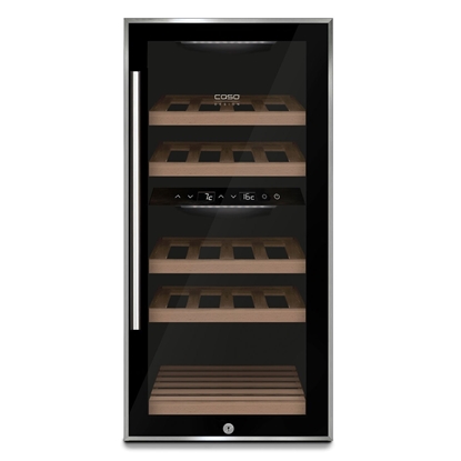 Attēls no Caso | Wine cooler | WineComfort 24 | Energy efficiency class G | Showcase | Bottles capacity 24 bottles | Cooling type Compressor technology | Black