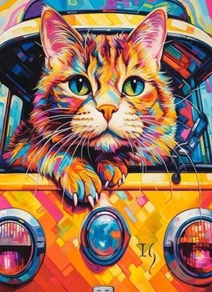 Изображение Castorland Puzzle 100 Cat Bus Travel CASTOR