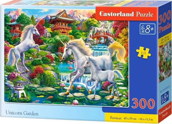 Picture of Castorland Puzzle 300 elementów B-030521 Unicorn Garden jednoroce