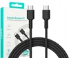 Picture of CB-CD45 kabel USB-C - USB-C 0,9m 60W PD 3A 20V nylonowy oplot czarny