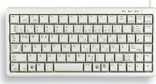Picture of CHERRY G84-4100 COMPACT KEYBOARD Corded, USB/PS2, Light Grey, (QWERTY - UK)