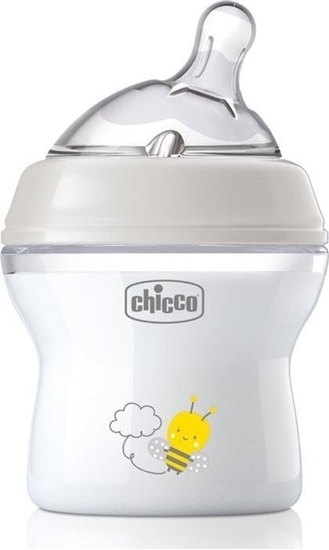 Изображение Chicco CHICCO_NaturalFeeling Butelka plastikowa 150ml ze smoczkiem silikonowym przepyw wolny 0m+