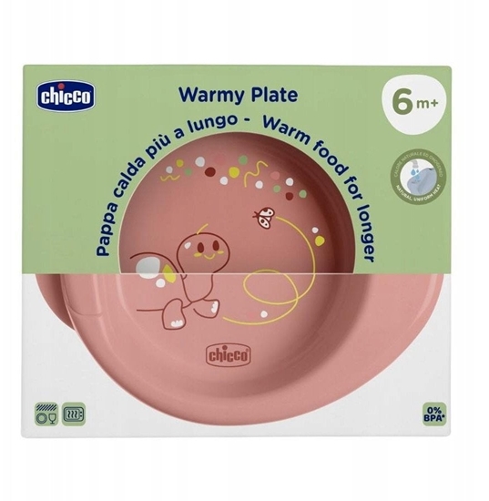 Picture of CHICCO-1600015-TALERZ PODGRZEWANY RÓOWY  6M+