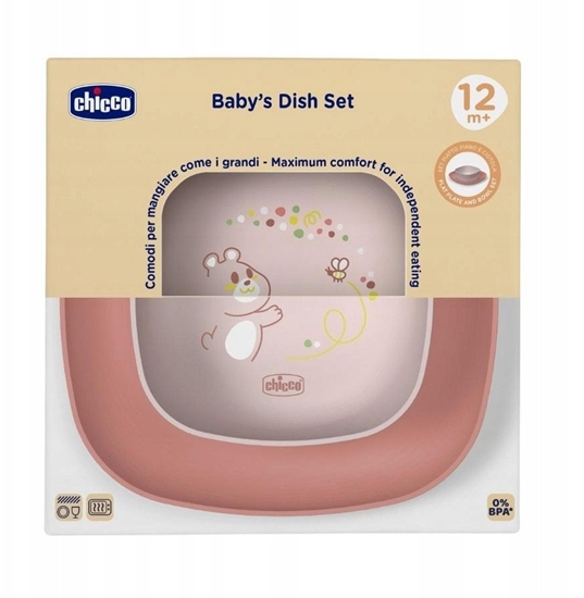 Picture of CHICCO-1600215-ZESTAW 2 TALERZY RÓOWY    12M+