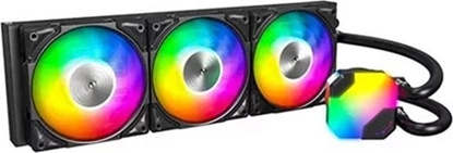 Picture of Chodzenie wodne Montech Montech Hyper Flow ARGB AIO Wasserkühlung, schwarz - 360 mm