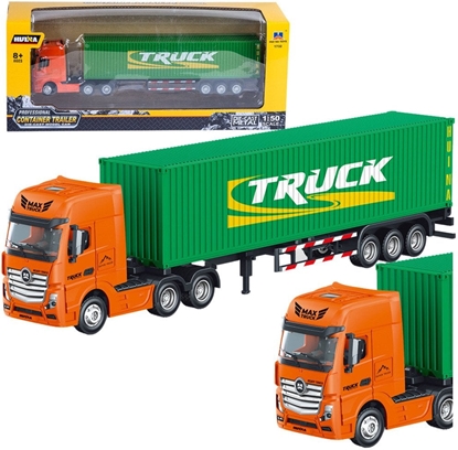 Picture of Ciarówka Naczepa Kontener Metalowa Huina Zielona 1:50