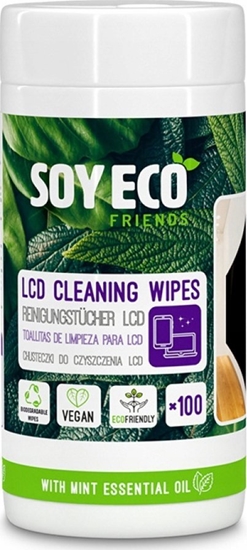 Изображение ciereczki do czyszczenia ekranów SOYECO Eco* wilgotne 100 szt.