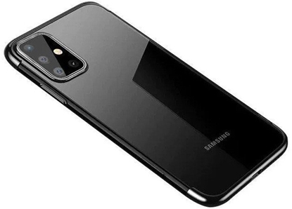 Picture of Clear Color case elowy pokrowiec etui z metaliczn ramk Samsung Galaxy A72 4G czarny