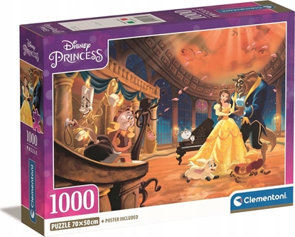 Изображение Clementoni CLE puzzle 1000 Compact Disney Princess 39854