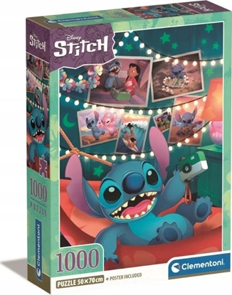Изображение Clementoni CLE puzzle 1000 Compact Disney Stitch 39793