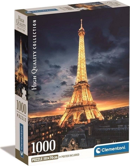 Picture of Clementoni CLE puzzle 1000 Compact Wiea Eiffla 39703