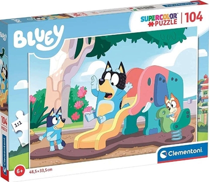 Изображение Clementoni CLE puzzle 104 maxi SuperKolor Bluey 27171