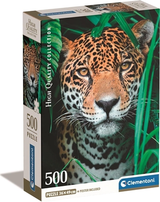 Attēls no Clementoni CLE puzzle 500 Compact Jaguar w dungli 35541