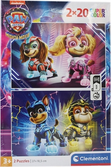 Picture of Clementoni Puzzle 2 x 20 elementów Super Kolor Psi Patrol The Mighty Movie