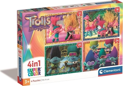 Attēls no Clementoni PUZZLE 4W1 CLM 21527 TROLLS 3 PUD
