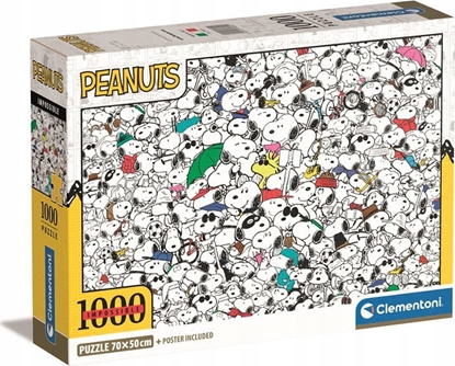 Attēls no Clementoni Puzzle Compact Impossible Peanuts 1000 elementów