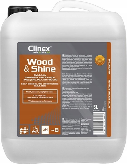 Picture of Clinex Clinex Wood&Shine - Emulsja samonabyszczajca i pielgnujca podogi - 5 l