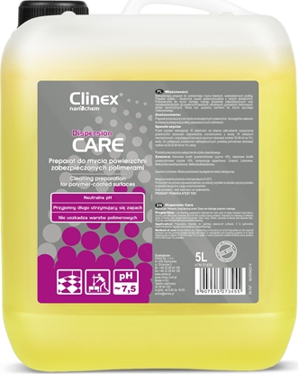 Изображение Clinex Pyn do codziennego mycia twardych wodoodpornych podóg CLINEX Dispersion CARE 5L Pyn do codziennego mycia twardych wodoodpornych podóg CLINEX Dispersion CARE 5L