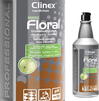 Picture of Clinex Pyn do mycia podóg bez smug poysk zapach CLINEX Floral - Breeze 1L Pyn do mycia podóg bez smug poysk zapach CLINEX Floral - Breeze 1L
