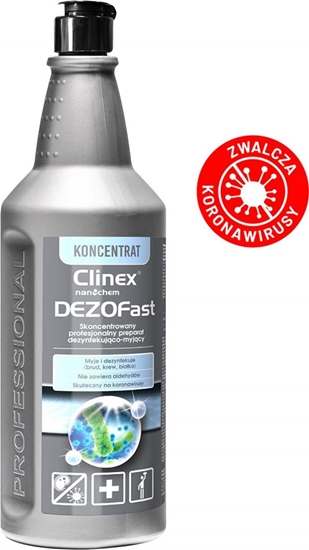 Picture of Clinex Profesjonalny koncentrat do mycia i dezynfekcji CLINEX Dezofast 1L, bakteriobójczy, wirusobójczy, grzybobójczy, skoncentrowany
