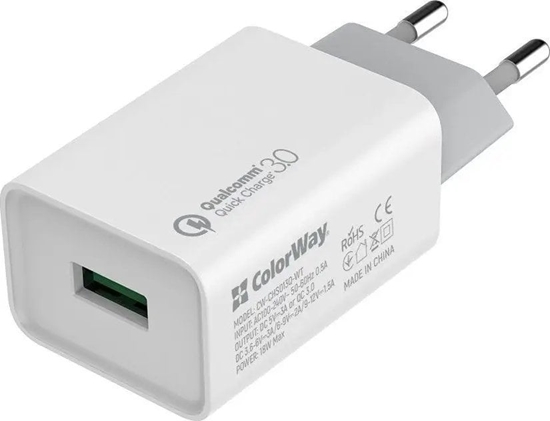 Picture of ColorWay | AC Charger | 1USB Quick Charge 3.0 | 1xUSB