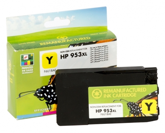 Picture of Compatible Static-Control HP Ink No.953 XL Yellow (F6U18AE) New chip